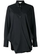 Ports 1961 Asymmetric Hem Shirt - Black