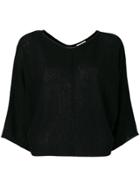 Forte Forte Short-sleeve Flared Sweater - Black