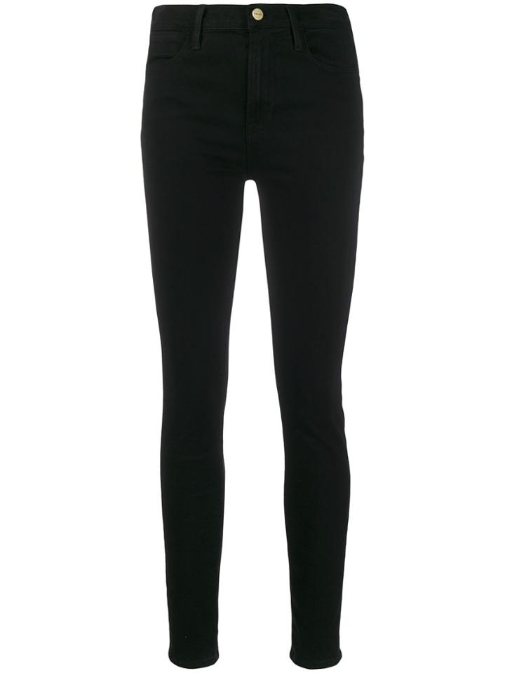 Frame Slim Fit Trousers - Black