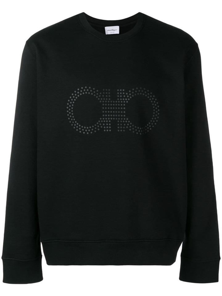 Salvatore Ferragamo Crew Neck Sweatshirt - Black