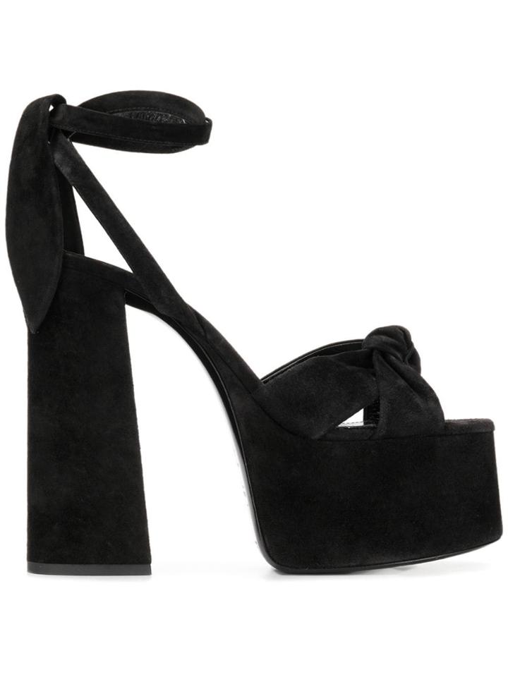 Saint Laurent Paige High Platform Sandals - Black