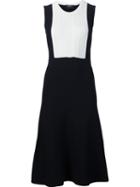 Paule Ka Ribbed Kitted Dress, Women's, Size: Large, Black, Viscose/polyester
