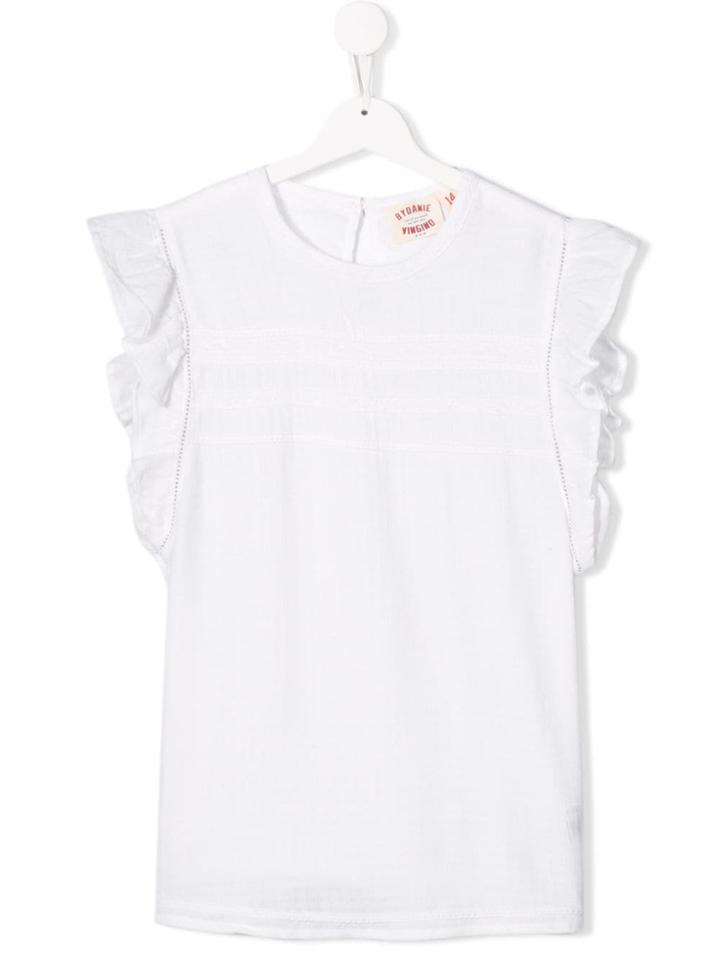 Vingino Teen Frill Sleeve Blouse - White