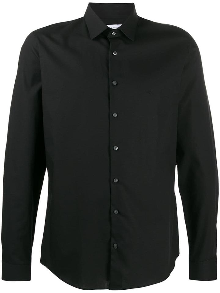 Calvin Klein Plain Button Shirt - Black