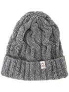 Inverallan Cable Knit Beanie Hat, Women's, Grey, Wool
