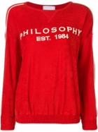 Philosophy Di Lorenzo Serafini Embroidered Logo Sweater