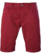 Armani Jeans Bermuda Shorts, Men's, Size: 52, Red, Cotton/spandex/elastane