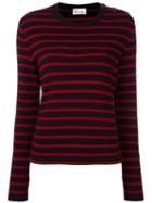 Red Valentino Striped Sweater, Women's, Size: Xs, Blue, Virgin Wool
