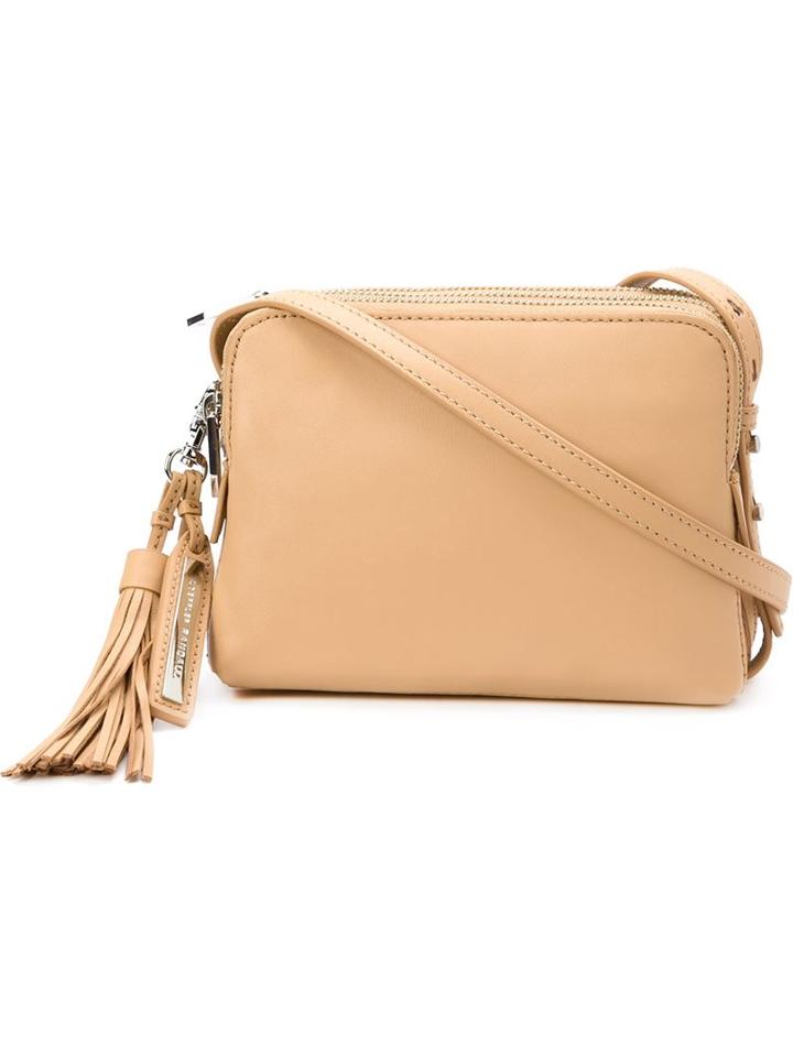 Loeffler Randall Triple Zip Cross Body Bag, Women's, Nude/neutrals, Nappa Leather/cotton