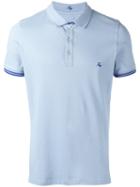 Fay Classic Polo Top, Men's, Size: Large, Blue, Cotton/spandex/elastane