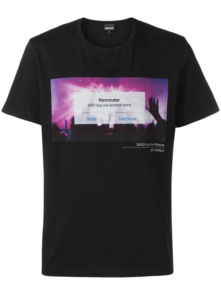 Just Cavalli 'buy Me Another Drink' T-shirt - Black