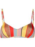 Solid & Striped Striped Bikini Top - Yellow