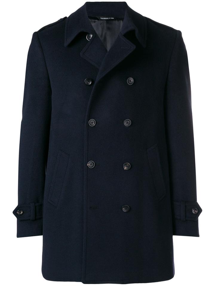 Tonello Cashmere Military Coat - Blue