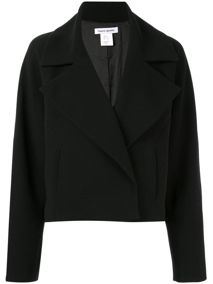 Bianca Spender Cropped Double Breasted Jacket - Black