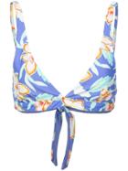 Onia Keira Floral Bikini Top - Blue