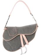Christian Dior Pre-owned Denim Saddle Handbag - Grey