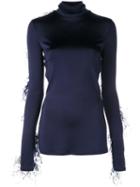 Proenza Schouler Ostrich Feather Top - Blue