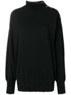 Alberta Ferretti Oversized Polo Neck - Black