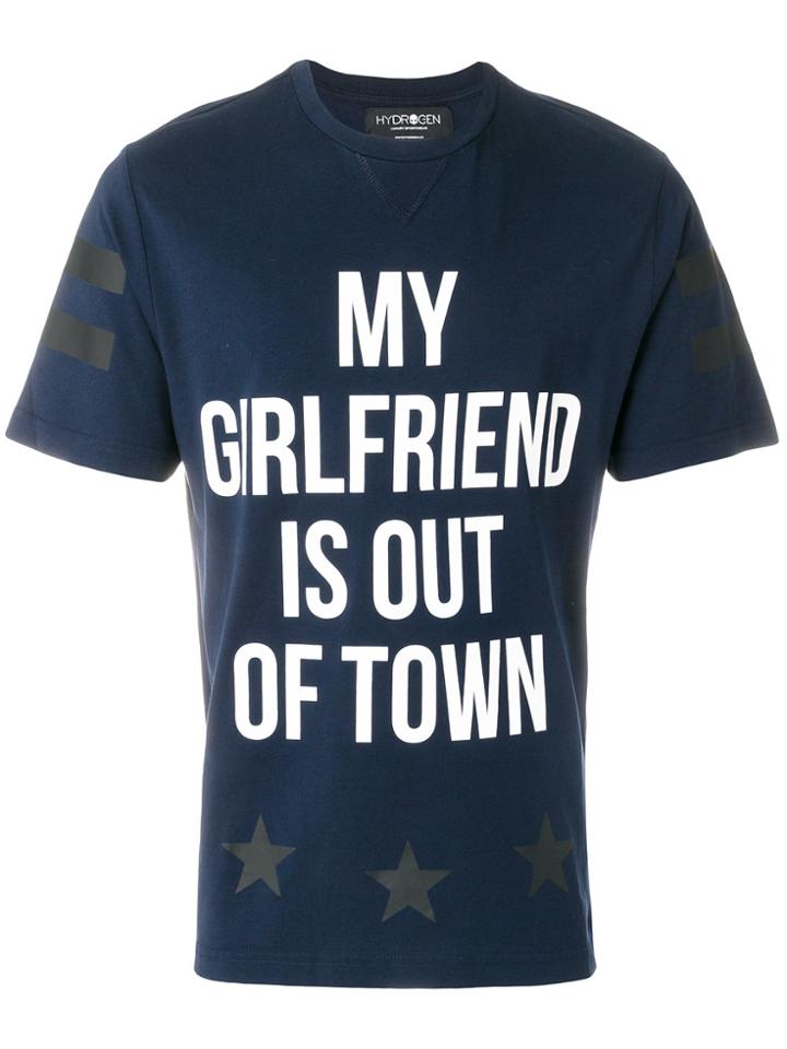 Hydrogen Print Short Sleeve T-shirt - Blue