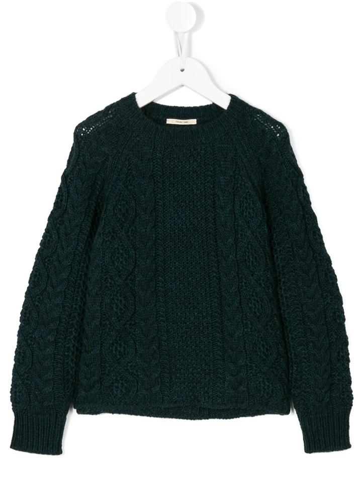 Bellerose Kids Cable Knit Jumper - Green