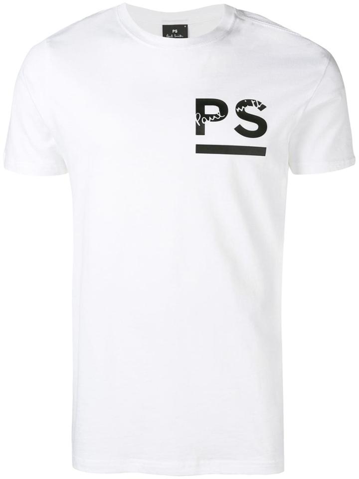 Ps Paul Smith Logo Print T-shirt - White