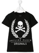 Philipp Plein Kids Skull Print T-shirt, Boy's, Size: 6 Yrs, Black