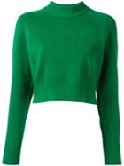 Dkny Funnel-neck Sweater, Women's, Size: Large, Green, Polyester/viscose