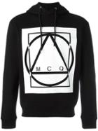 Mcq Alexander Mcqueen Glyph Icon Print Hoodie, Men's, Size: Xl, Black, Cotton