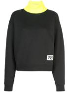 T By Alexander Wang Logo Contrast Sweater - Black