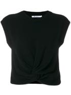 T By Alexander Wang Twist Front Knitted Top - Black