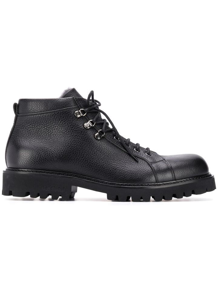 Baldinini Lined Lace Up Boots - Black
