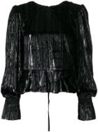 Three Floor Remix Metallic Top - Black