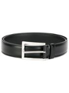 Prada Classic Belt, Men's, Size: 100, Black, Calf Leather