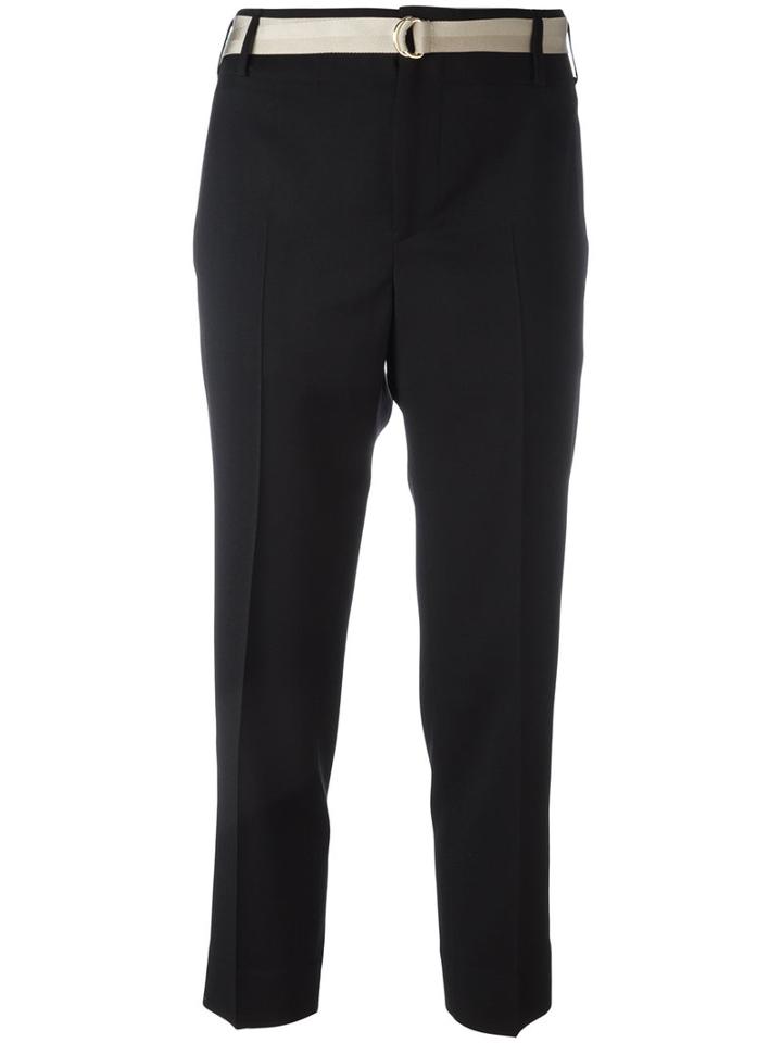 Incotex Smart Belted Trousers, Women's, Size: 42, Black, Wool