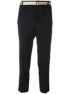 Incotex Smart Belted Trousers, Women's, Size: 42, Black, Wool