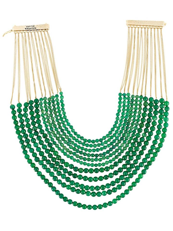 Rosantica Multiple Layers Short Necklace, Women's, Size: P, Green