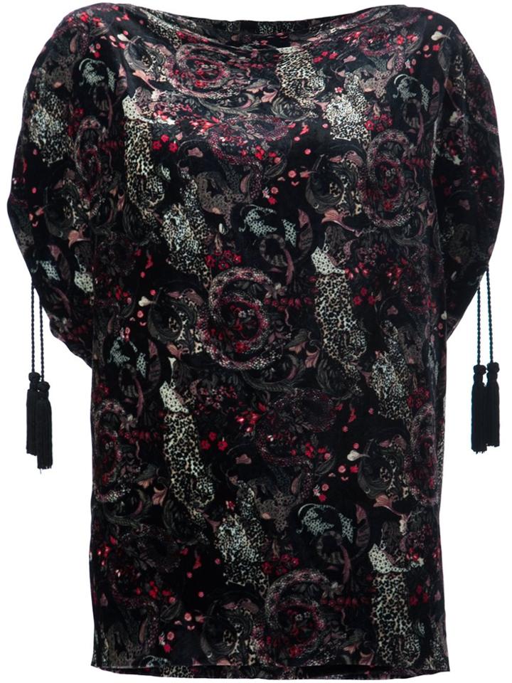 Roberto Cavalli Paisley Print Blouse - Black