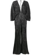 Rotate Metallic Details Jumpsuit - Black
