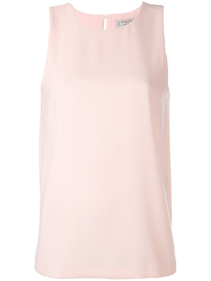 Alberto Biani - Keyhole Tank - Women - Polyester/triacetate - 42, Pink/purple, Polyester/triacetate