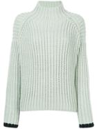 Victoria Victoria Beckham Ribbed Knitted Sweater - Green