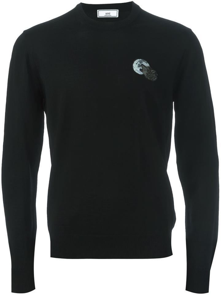 Ami Alexandre Mattiussi 'wolf' Patch Pullover