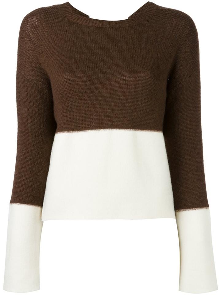 Marni Two Tone Jumper, Women's, Size: 42, Brown, Cashmere