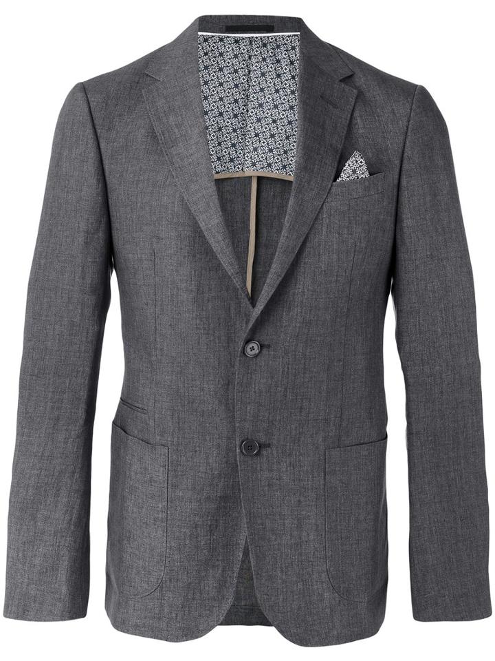 Z Zegna - Front Pocket Blazer - Men - Cotton/linen/flax - 54, Grey, Cotton/linen/flax