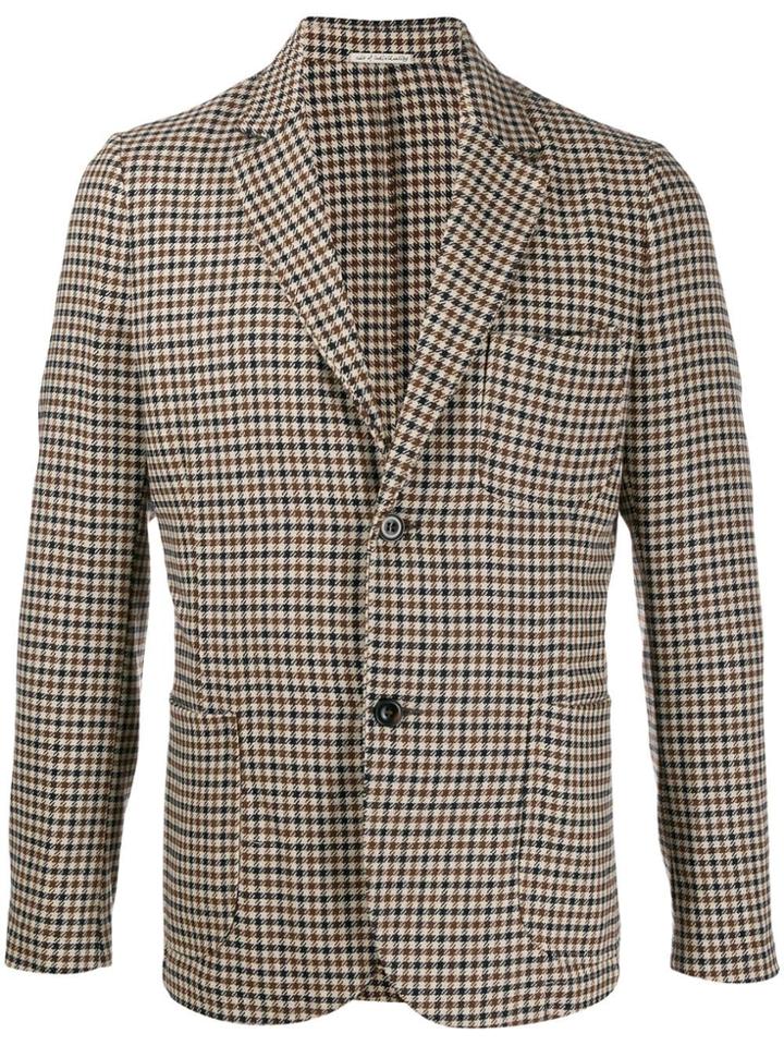 Hydrogen Checked Blazer - Brown