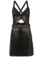 Nk Cut Out Detail Leather Dress - Black