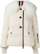 Moncler Grenoble 'rumier' Padded Jacket, Women's, Size: 0, Nude/neutrals, Polyamide/polyester/sheep Skin/shearling