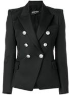 Balmain Fitted Double Breasted Blazer - Black