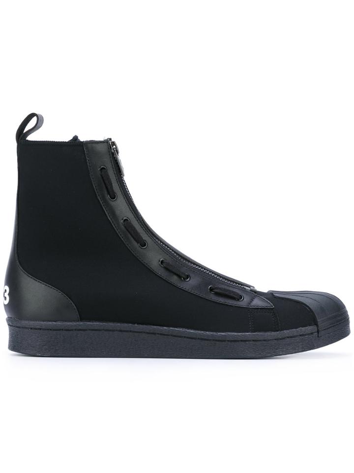 Y-3 Zip Strap Boots - Black