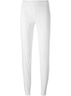 Twin-set Slim Fit Trousers, Women's, Size: L, White, Cotton/polyamide/spandex/elastane