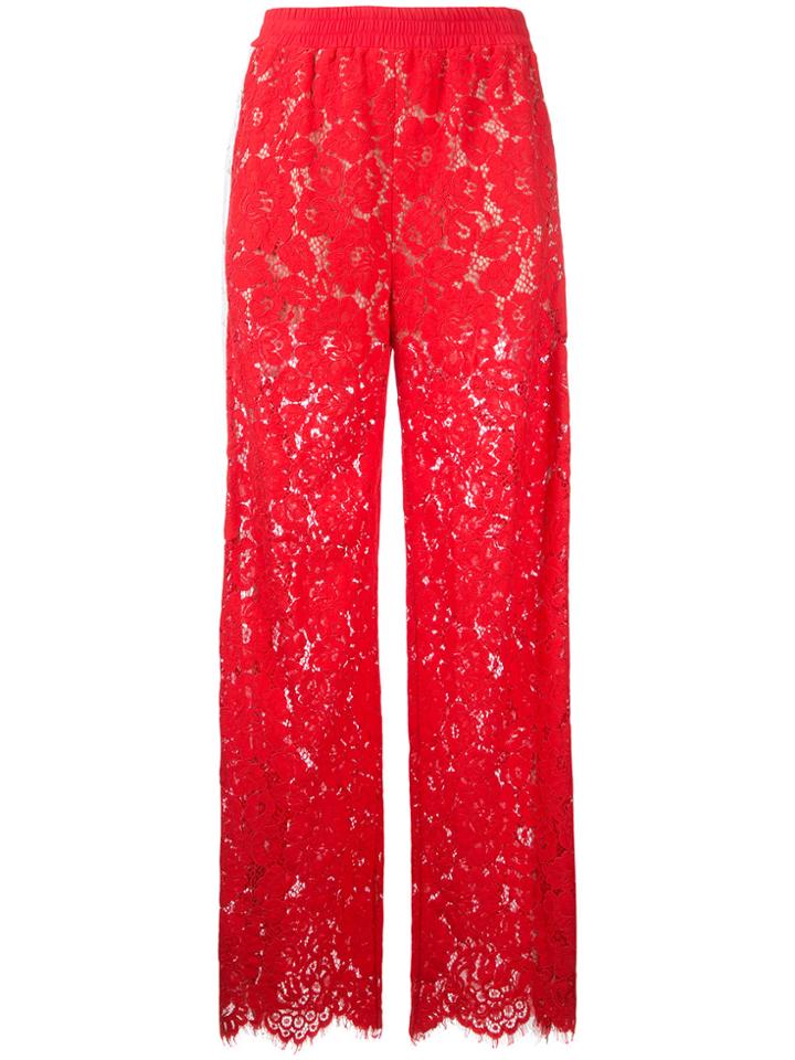 Goen.j Lace Straight Trousers - Red